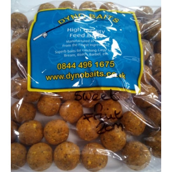 20mm HIGH GRADE COMMANDO SWEET & FRUITY BOILIES 500g DYNO BAITS